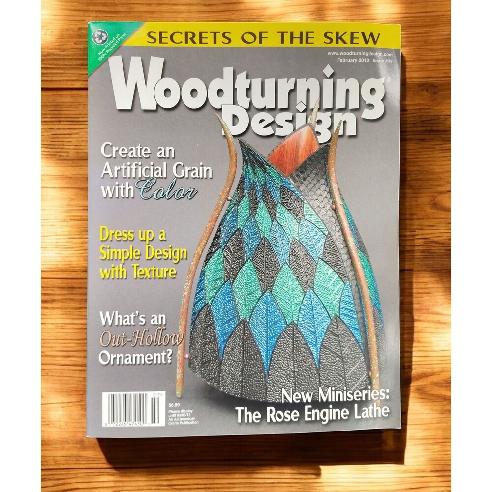 Woodturning Design Magazine Feb 2012 Wood Work Rose Engine Lathe Projects Crafts